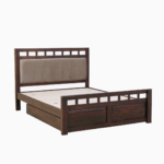Alyano Sheesham Wood Queen Size Bed with Drawer Storage (Teak Finish) - Image 8