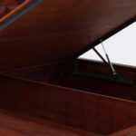 Dymond Sheesham Wood Queen Size Bed with Hydraulic Box Storage (Honey Finish) - Image 8