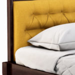 Nyork Solid Wood Queen Size Bed without Storage (Brown Finish) - Image 8