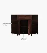 Tryra Sheesham Wood Sideboard and Cabinet (Walnut Finish) - Image 8