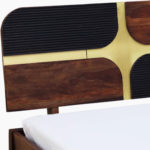Alamod Sheesham Wood Queen Size Bed without Storage (Teak Finish) - Image 8