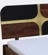 Alamod Sheesham Wood Queen Size Bed with Drawer Storage (Teak Finish) - Image 9