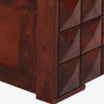 Dymond Sheesham Wood Queen Size Bed with Hydraulic Box Storage (Honey Finish) - Image 9
