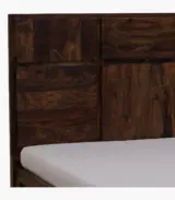 Turben Sheesham Wood Queen Size Bed with Box Storage (Walnut Finish) - Image 9