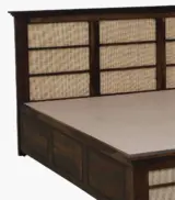 Adolf Sheesham Wood Queen Size Bed with Box Storage (Teak Finish) - Image 9
