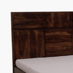 Berang Sheesham Wood Bed without Storage (Teak Finish) - Image 9