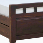 Alyano Sheesham Wood Queen Size Bed with Drawer Storage (Teak Finish) - Image 10