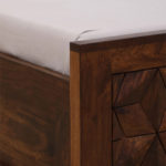 Baarn Sheesham Wood Queen Size Bed in Provincial Teak Finish With Box Storage - Image 10