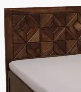 Chez Sheesham Wood Queen Size Bed with Box Storage (Teak Finish) - Image 10