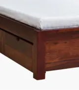 Strigen Sheesham Wood Single Bed with Drawer Storage (Honey Oak Finish) - Image 11