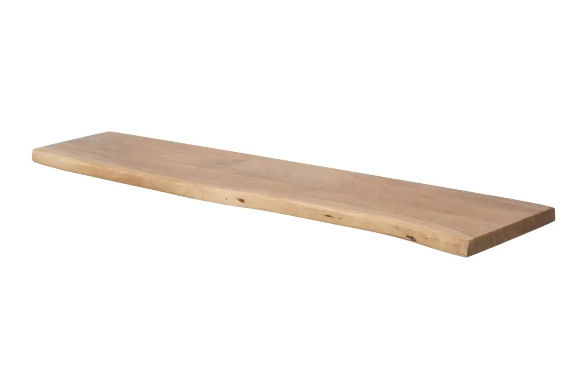 Candregal Acacia Wood Shelf in 110 cm Length (Natural Finish) - Image 5