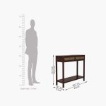 Apeak Sheesham Wood Console Table with Drawer Storage (Walnut Finish) - Image 5