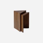 Folay Contemporary Nesting Side Tables Walnut Finish Mango Wood - Image 2