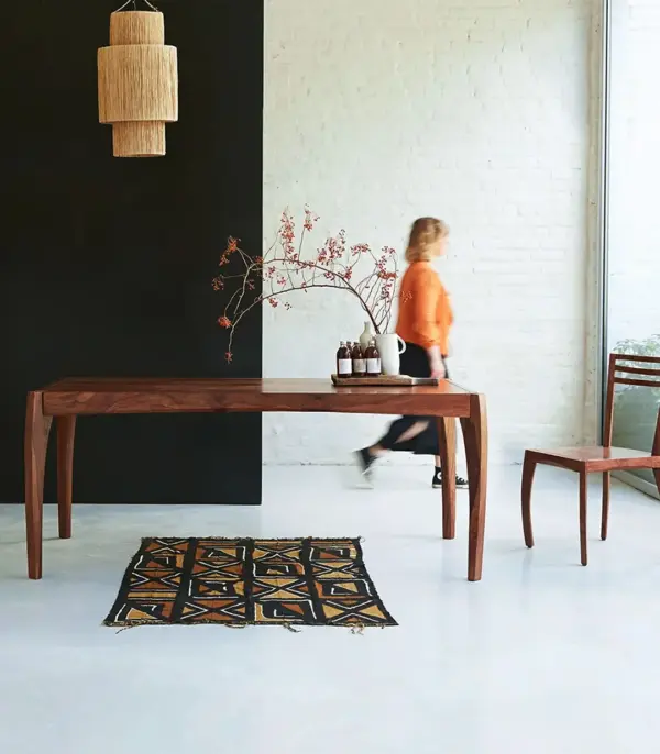 Funrish Sheesham Wood 6 Seater Dining Table Only (Honey Finish)