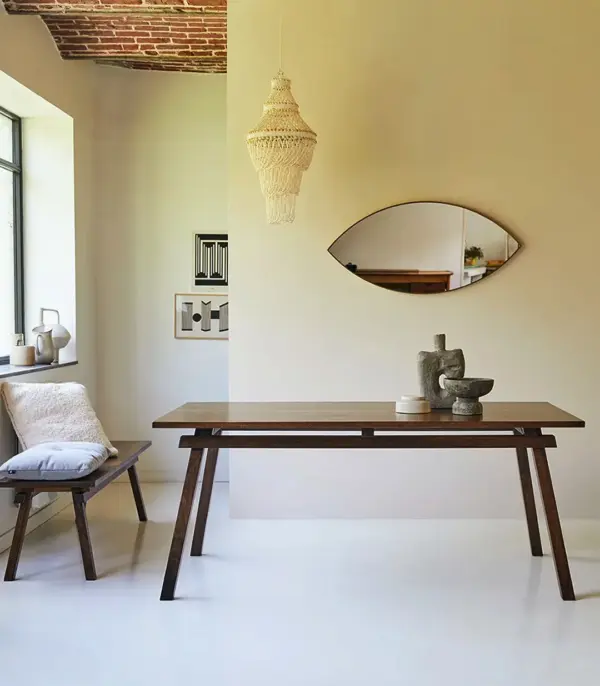 Arket Solid Mango Wood Table For 6 to 8 People (Natural Finish)