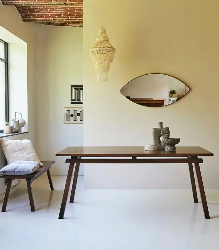 Arket Solid Mango Wood Table For 6 to 8 People (Natural Finish)