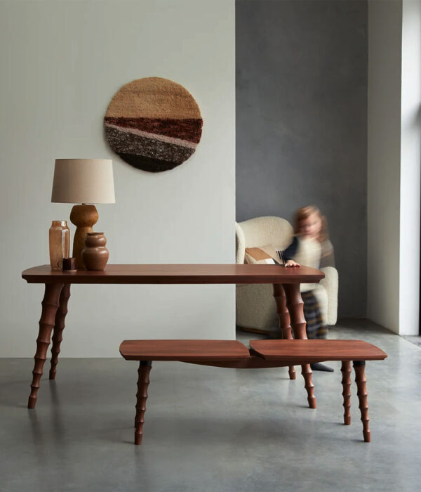 Anyouk Solid Mango Wood Table For 4-6 People (Natural Finish)