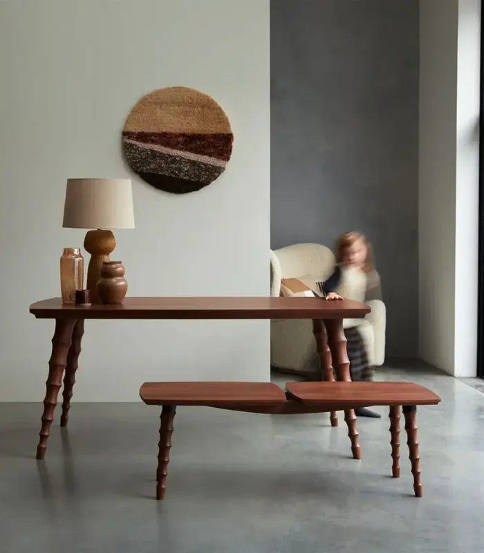 Anyouk Solid Mango Wood Table For 4-6 People (Natural Finish)