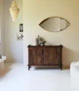 Arket Solid Mango Wood Sideboard and Cabinet (Walnut Finish)