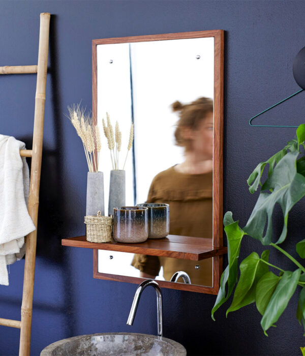 Galyno Solid sheesham Mirror 75x45 cm
