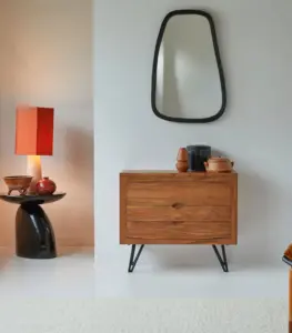 Bennie Acacia Wood Chest of Drawers (Acacia Varnished)