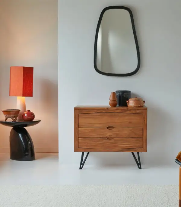 Bennie Acacia Wood Chest of Drawers (Acacia Varnished)