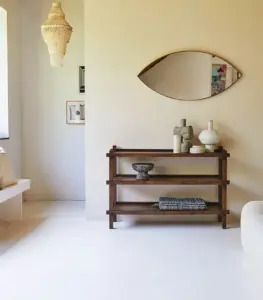 Arket Solid Mango Wood Console Table (Lacquered Finish)