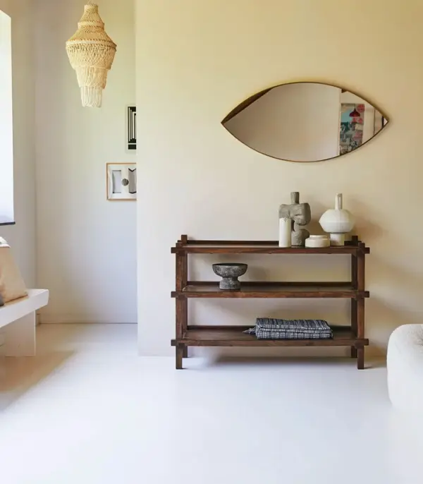 Arket Solid Mango Wood Console Table (Lacquered Finish)