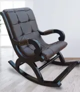 Mealmine Sheesham Wood with Cushion Rocking Chair (Melamine Finish)
