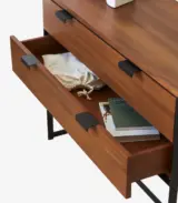 Arboun Solid Acacia Wood Console Table with Drawer Storage (Natural Finish) - Image 2