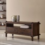 Arko 2 Drawer TV Stand In Solid Mango Wood 120 CM - Image 2