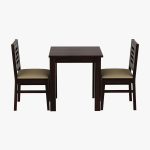 Zanet Sheesham Wood 2 Seater Dining Table Set (Walnut Finish) - Image 2