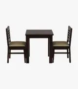 Zanet Sheesham Wood 2 Seater Dining Table Set (Walnut Finish) - Image 2
