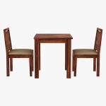 Horson Sheesham Wood 2 Seater Dining Table Set (Honey Finish) - Image 2