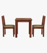 Horson Sheesham Wood 2 Seater Dining Table Set (Honey Finish) - Image 2