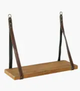 Candregal Acacia Wood Hanging Shelf in 50 and 60 cm Length (Natural Finish) - Image 2