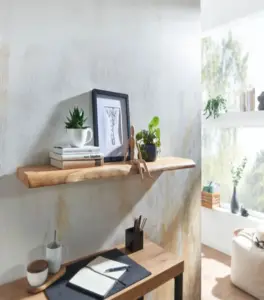 Candregal Acacia Wood Shelf in 120 cm Length (Natural Finish)