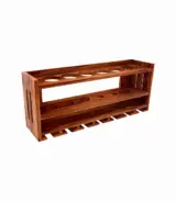 Elenor Sheesham Wood Wine Rack (Teak Finish) - Image 2