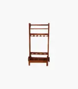 Bestroll Sheesham Wood Bar Trolley (Teak Finish) - Image 2