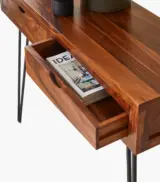 Ark Bonnie Sheesham Wood Console Table with Drawer Storage (Natural Finish) - Image 5