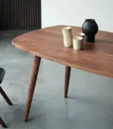 Lazara Solid Mango Wood Dining Table Set (Natural Finish) - Image 3