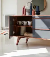 Diels Solid Acacia Wood Sideboard with Drawer Storage (Honey Finish) - Image 2
