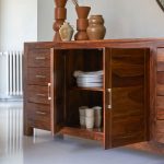 Maizzo Solid Sheesham Sideboard 205 cm - Image 2
