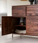 Valish Sheesham Wood Sideboard and Cabinet (Teak Finish) - Image 2