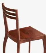 Suna Solid Sheesham Wood Set of 2 Dining Chair (Natural Finish) - Image 2