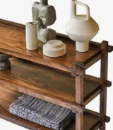 Arket Solid Mango Wood Console Table (Lacquered Finish) - Image 2