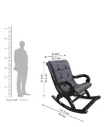 Mealmine Sheesham Wood with Cushion Rocking Chair (Melamine Finish) - Image 3