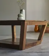 Jilla Solid Sheesham Wood Coffee Table (Natural Finish) - Image 2