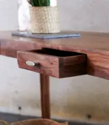 Suna Solid Sheesham Wood Console Table with Drawer Storage (Honey Finish) - Image 2