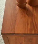 Bannie Solid Acacia Wood Floor Standing TV Unit (Natural Finish) - Image 3